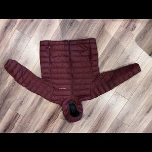 Eddie Bauer Puffer Hooded Jacket Mens XXL ORANGE RED BURNT DARK